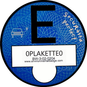 Blå E-Plakette for Tyskland