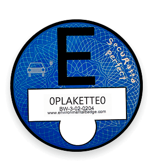 Blå E-Plakette for Tyskland